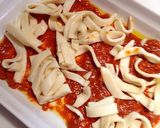 ミートソース缶で【簡単】きしめんラザニア作り方4写真