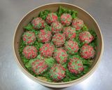 熱々で召し上がれ♪カラフルなもち米団子作り方8写真
