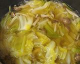 ☆♪しめじとｷｬﾍﾞﾂのｽｰﾌﾟ&煮☆♪作り方3写真
