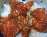 サーモンと温泉卵の丼作り方9写真