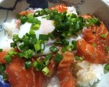 サーモンと温泉卵の丼作り方11写真