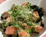 炙りサーモンのねぎ塩にんにく丼作り方4写真