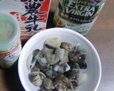 あさりをオリーブオイルで炒め隠し味にみそ作り方1写真