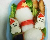 クリスマスに オラフ サンタ キャラ弁作り方3写真