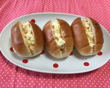 朝食にレンジでゆで卵風☆卵マヨパン作り方4写真