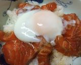 サーモンと温泉卵の丼作り方10写真