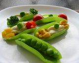 スナップエンドウのチーズサラダ作り方5写真