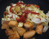 サーモンとキャベツの照り焼き風作り方3写真