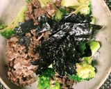 ミンチとブロッコリーのチーズとじどんぶり作り方5写真