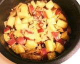 余り物で＊ひじきとお芋の玄米炊き込みご飯作り方3写真