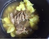 大豆のお肉とじゃがいもの炊き込みごはん作り方3写真