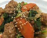 簡単‼ひき肉で野菜炒め作り方3写真