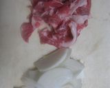 アスパラの漬物で豚キムチ丼♪作り方2写真
