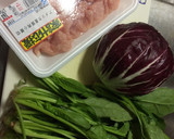 ラディ・レンソウと豚肉のマヨ炒め作り方1写真