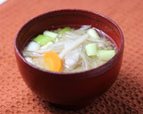 冷凍した大根の皮とお揚げさんの味噌汁作り方4写真
