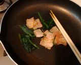 ほうれん草とベーコンのスクランブルエッグ作り方2写真