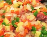 野菜たっぷりシャンタン焼うどん作り方2写真