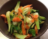 ぴらにんじんと青梗菜の胡麻和え作り方10写真