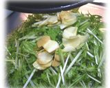 ☆水菜とニンニクだけの簡単サラダ☆作り方3写真
