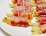 冷凍フライドポテトのベーコン巻き作り方5写真
