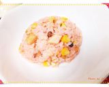 桜でんぶの厚揚げヘルシーカラフル炒飯☆作り方3写真