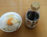 蕎麦つゆバターの卵かけご飯作り方1写真