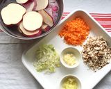 大豆のお肉で♡さつま芋の中華そぼろあん作り方1写真
