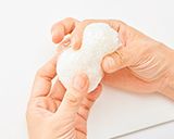 クリスマスに！雪だるまおにぎり作り方1写真