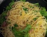 ベーコンと玉ねぎで　わさび菜の和風パスタ作り方10写真