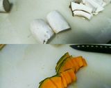 簡単！エリンギカボチャマヨネーズ炒め★作り方1写真