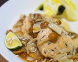 卵なし☆鮭の豆腐ハンバーグ、きのこ餡かけ作り方9写真