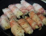 シャキシャキレンコンの甘辛豚バラ巻き作り方3写真