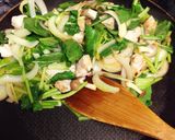 鶏肉と小松菜の味噌炒め作り方5写真