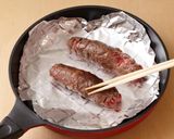 フライパンで簡単！くるくるチーズステーキ作り方4写真