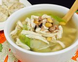 雑穀豆入❤️ささ身レタス中華スープ作り方4写真
