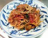 塩トマトでスパゲッティナポリタン作り方8写真