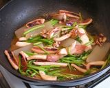 イカとセリの甘辛味噌炒めごま風味作り方5写真