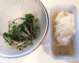 納豆おろしスプラウトぶっかけ蕎麦作り方2写真