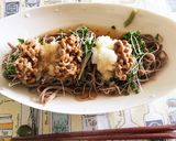 納豆おろしスプラウトぶっかけ蕎麦作り方4写真
