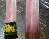 ほうれん草＆とうもろこしのベーコン巻き　作り方4写真