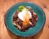 牛肉と白ネギの甘辛温玉添え♪作り方6写真