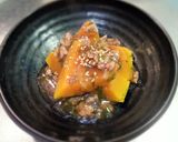 蒸しかぼちゃの肉あんかけ作り方4写真