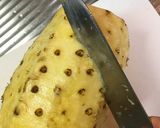 パイナップルの切り分け方☆丸むきパイン作り方5写真