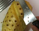 パイナップルの切り分け方☆丸むきパイン作り方6写真