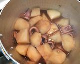 こってり甘辛なイカとじゃがいもの炊いたん作り方4写真