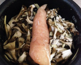 生姜香る ささみとキノコの炊き込みご飯作り方3写真