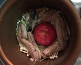 【晩酌仕立】さんまとトマトの炊き込み御飯作り方4写真