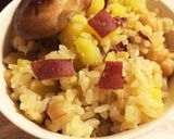 発芽米でサツマイモとひよこ豆の炊きおこわ作り方5写真