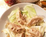 レンチン キャベツ&蒸し餃子 ランチ☆作り方2写真
