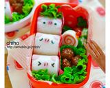 キャラ弁☆魚肉ソーセージのロールケーキ風作り方8写真
